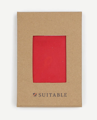 Suitable zijde pochet rood