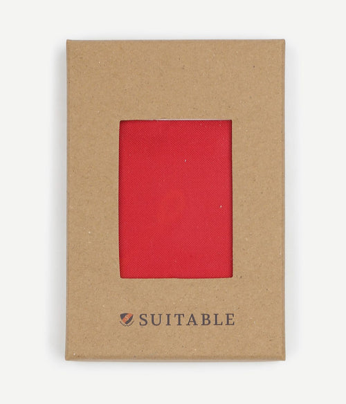 Suitable zijde pochet rood