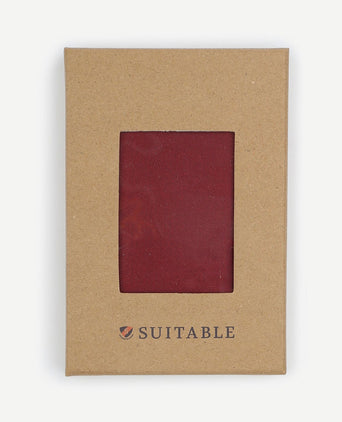 Suitable zijde pochet donkerrood