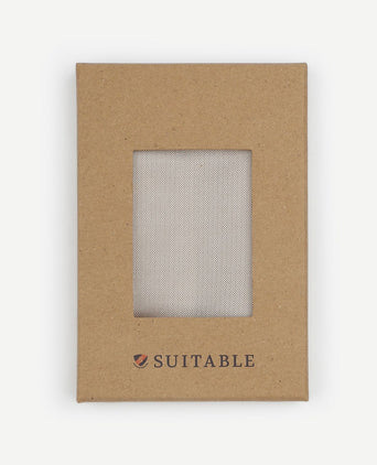 Suitable zijde pochet beige