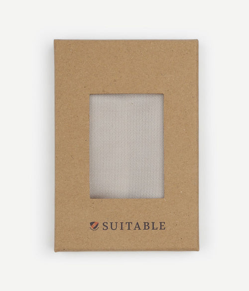 Suitable zijde pochet beige