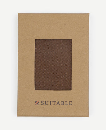 Suitable zijde pochet bruin