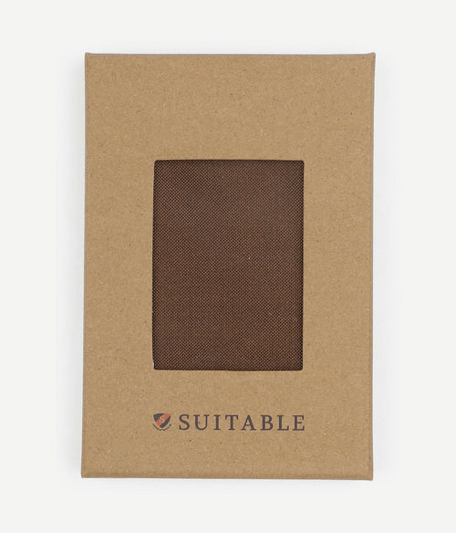 Suitable zijde pochet bruin