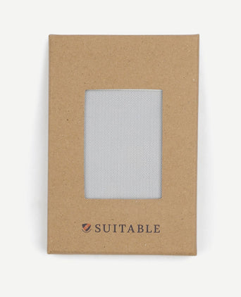 Suitable zijde pochet zilver