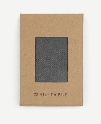 Suitable zijde pochet antraciet