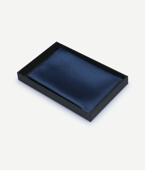 Zijde pochet denim blauw