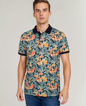 Polo bloemen groen