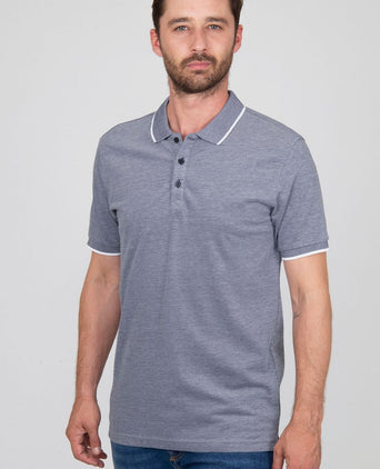 Oxford polo grijs