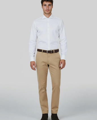 Shirt cutaway dubbel manchet off white