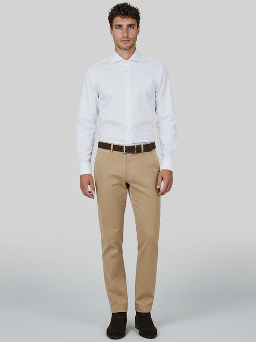 Shirt cutaway dubbel manchet off white