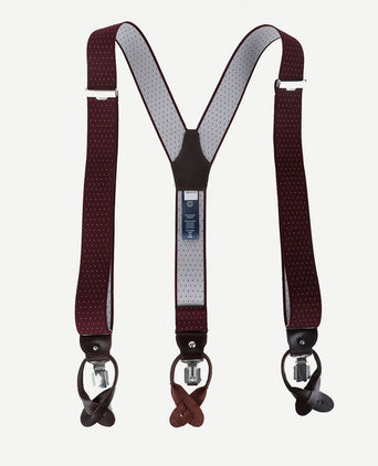 Luxe bretel bordeaux-wit