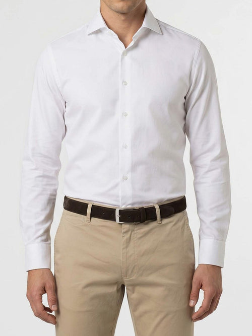 Riem suede donkerbruin