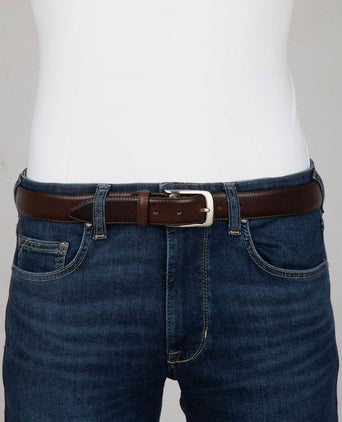 Leren riem polish bruin