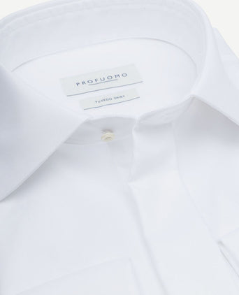 Tuxedo shirt dubbel manchet wit