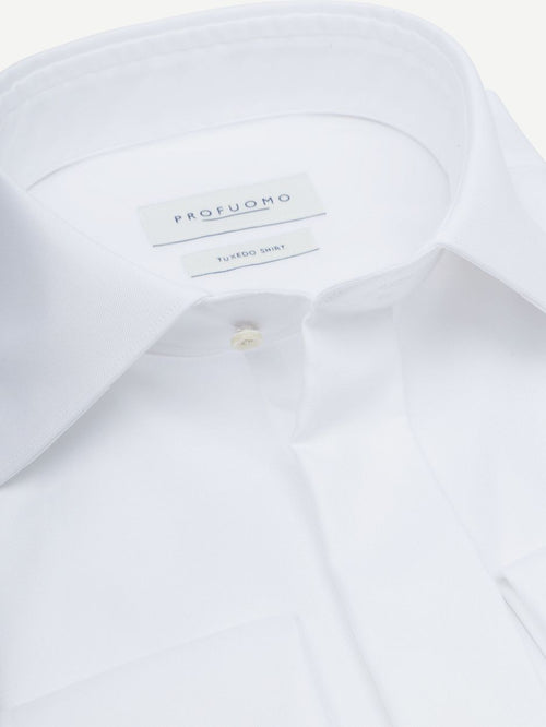 Tuxedo shirt dubbel manchet wit