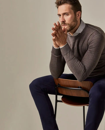 Profuomo pullover merino taupe