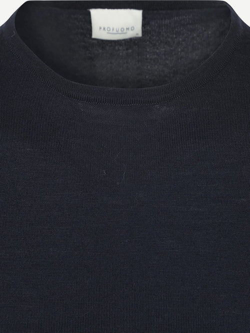 Profuomo pullover merinowol donkerblauw