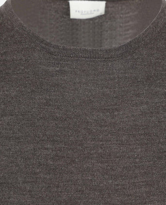 Pullover merinowol donkerbruin