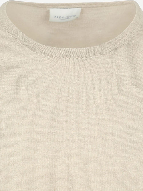 Profuomo pullover merinowol beige