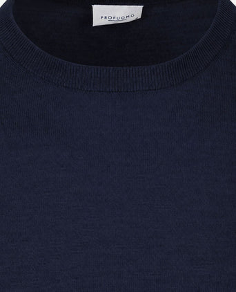 Pullover merinowol donkerblauw
