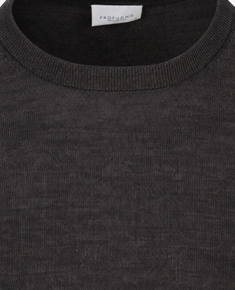 Pullover merinowol donkerbruin