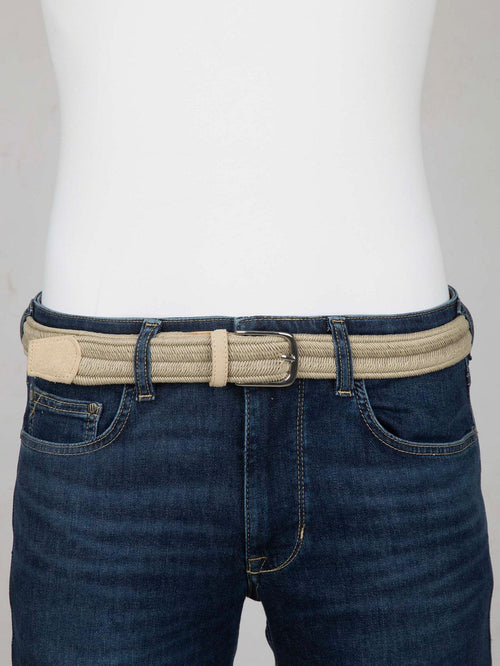 Waxed geweven riem khaki