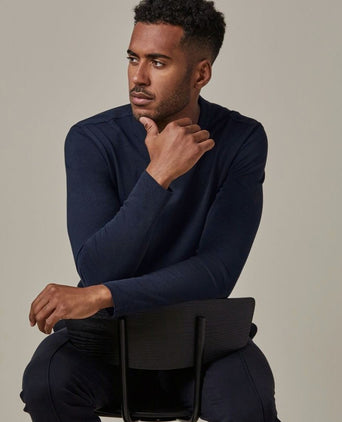 Longsleeve t-shirt donkerblauw