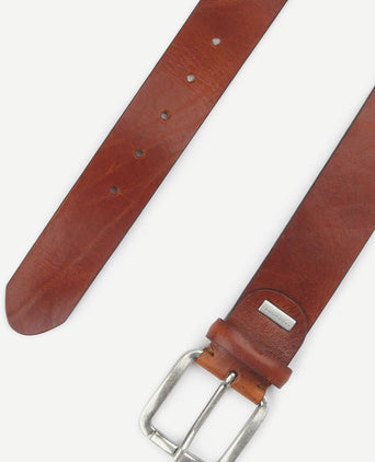 Leren riem cognac