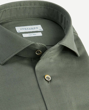 Twill overhemd army groen