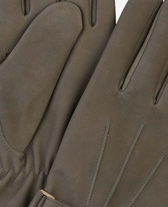 Handschoenen wol groen leer