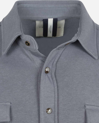 Overshirt western jersey blauw