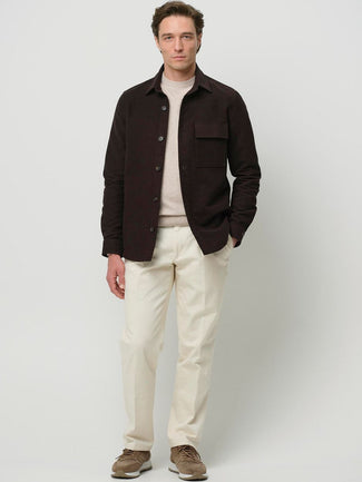 Profuomo overshirt moleskin donkerbruin Profuomo overshirt moleskin donkerbruin