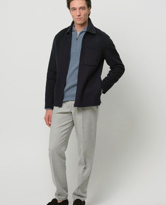 Overshirt woolblend donkerblauw
