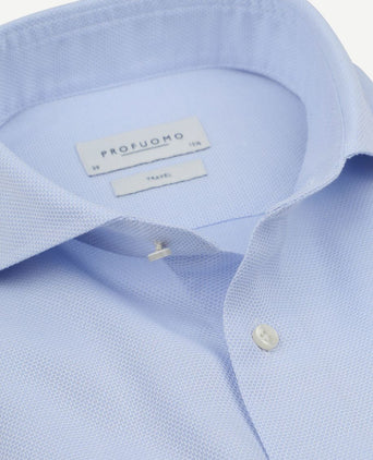 Profuomo shirt travel lichtblauw | Slim-fit
