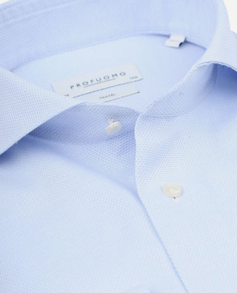 Shirt extra lange mouwen travel lichtblauw