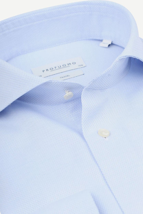 Shirt extra lange mouwen travel lichtblauw