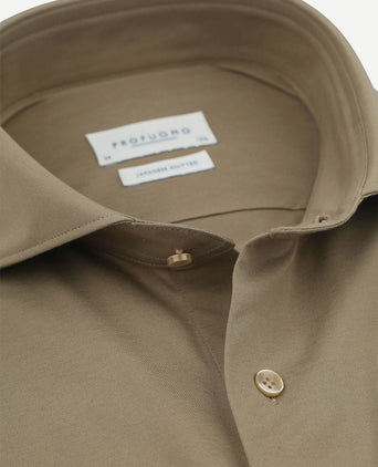 Japanese knitted overhemd groen