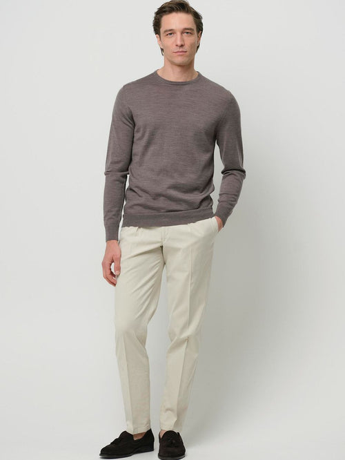 Profuomo pullover merinowol taupe