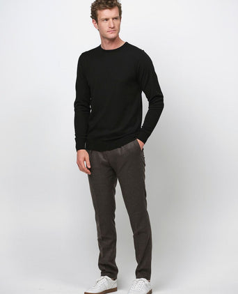 Profuomo pullover merinowol zwart