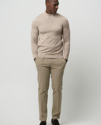 Turtleneck trui merino ecru