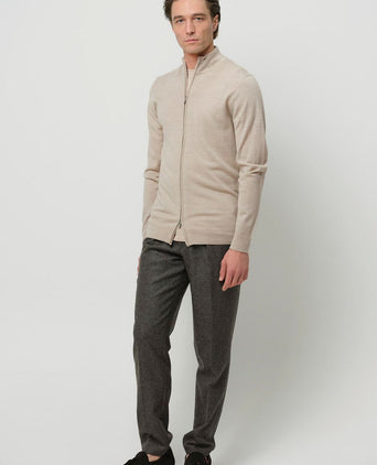 Vest merinowol beige
