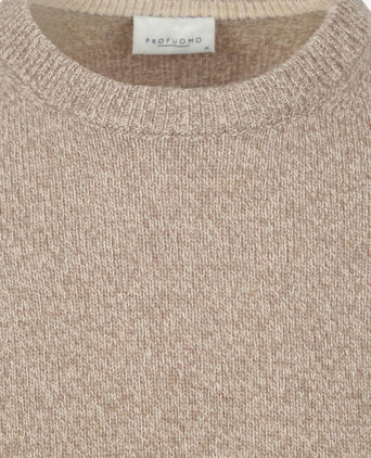 Profuomo pullover wol blend sand