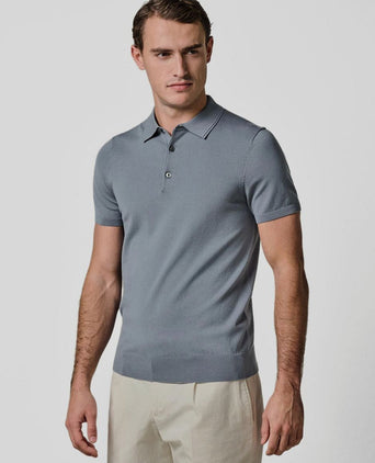 Poloshirt luxury basic blauw