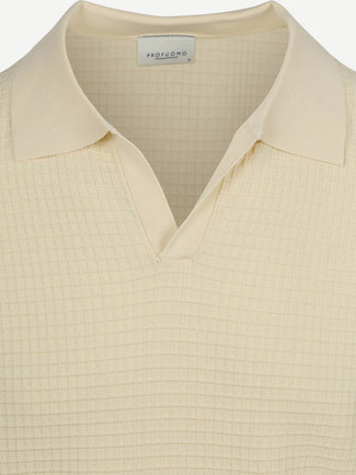 Poloshirt riva structure ecru Poloshirt riva structure ecru