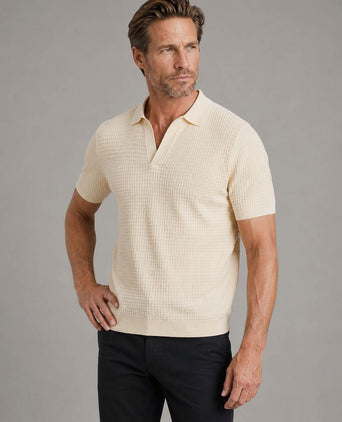 Poloshirt riva structure ecru