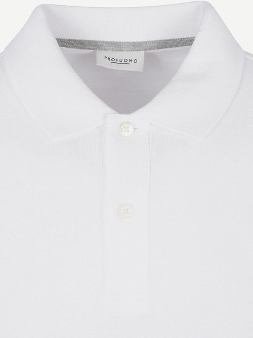 Piqué poloshirt wit