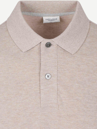Piqué poloshirt beige Piqué poloshirt beige