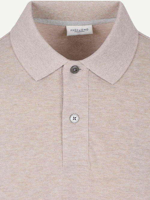 Piqué poloshirt beige