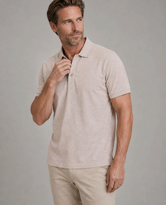 Piqué poloshirt beige