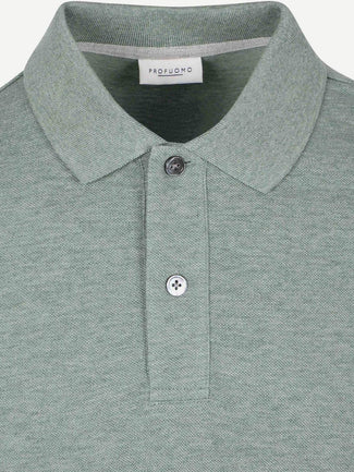 Piqué poloshirt melange groen Piqué poloshirt melange groen